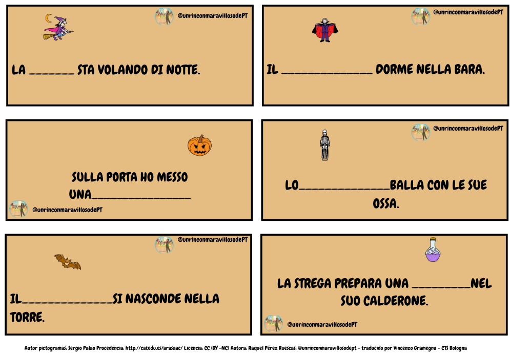 SCRITTURA DI PAROLE DI HALLOWEEN